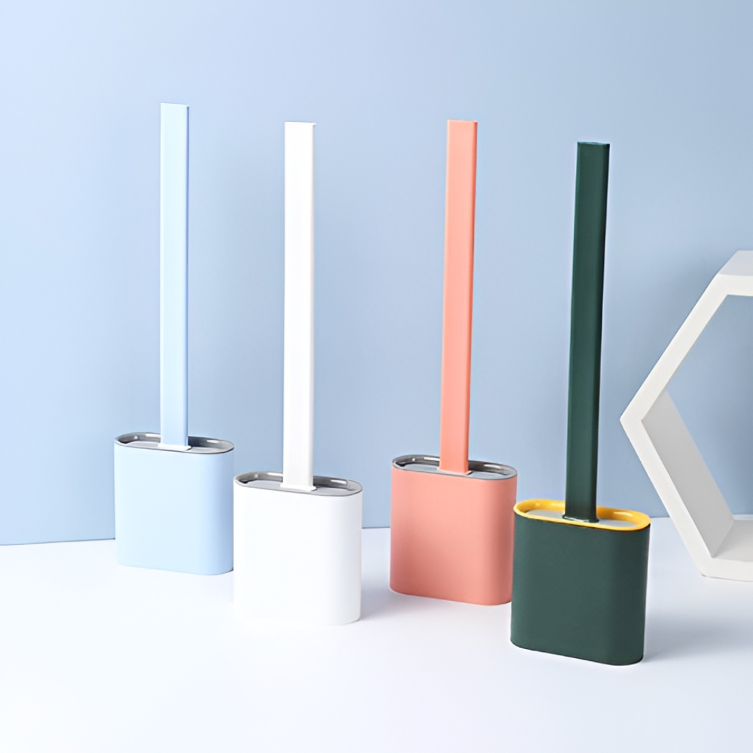Space-Saving Bathroom Organizer with Efficient Toilet Brush