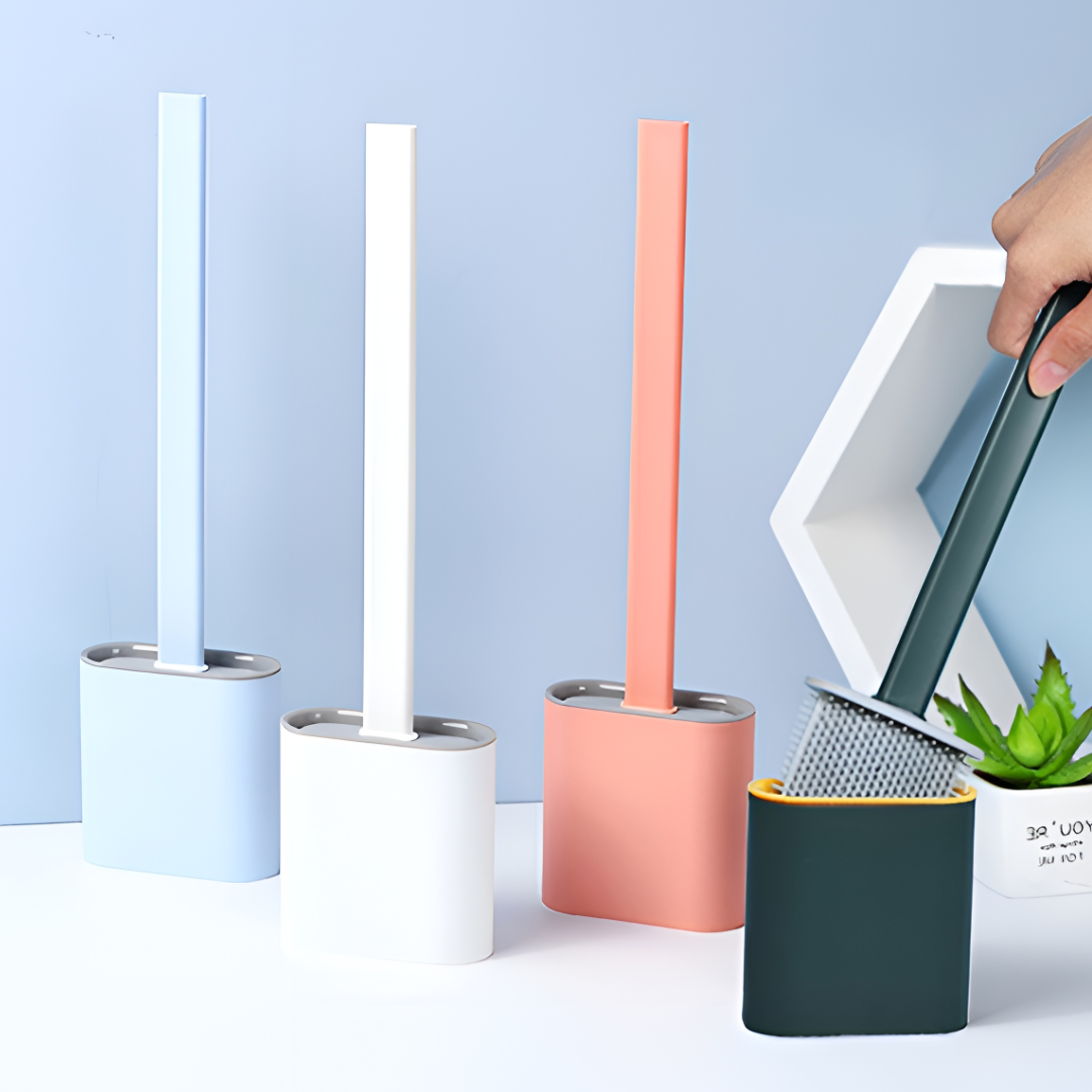 Space-Saving Bathroom Organizer with Efficient Toilet Brush