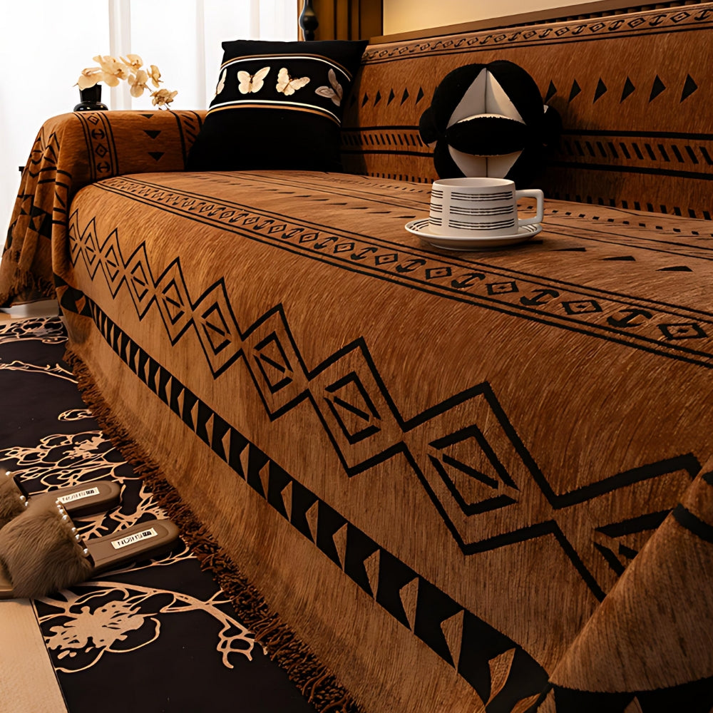 Chic Microfiber Sofa Protector with Eye-Catching Patterns