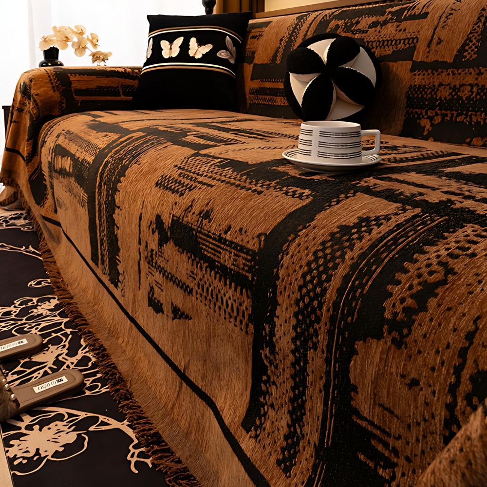 Chic Microfiber Sofa Protector with Eye-Catching Patterns