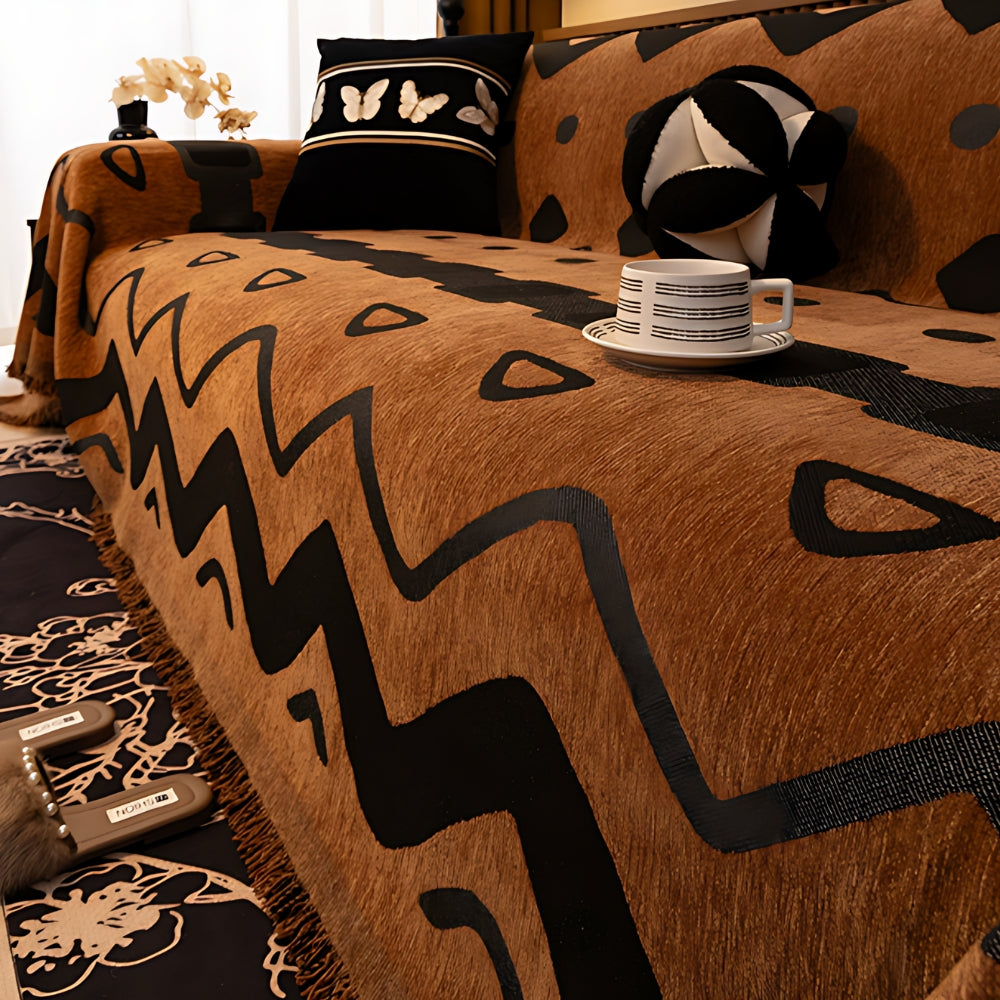 Chic Microfiber Sofa Protector with Eye-Catching Patterns