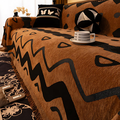 Chic Microfiber Sofa Protector with Eye-Catching Patterns