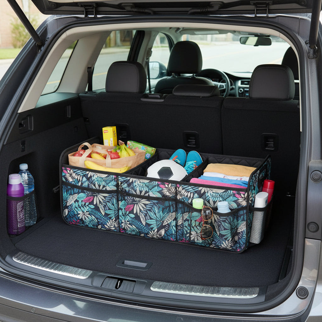 Spacious Waterproof Trunk Organizer – Foldable Car Storage Solution