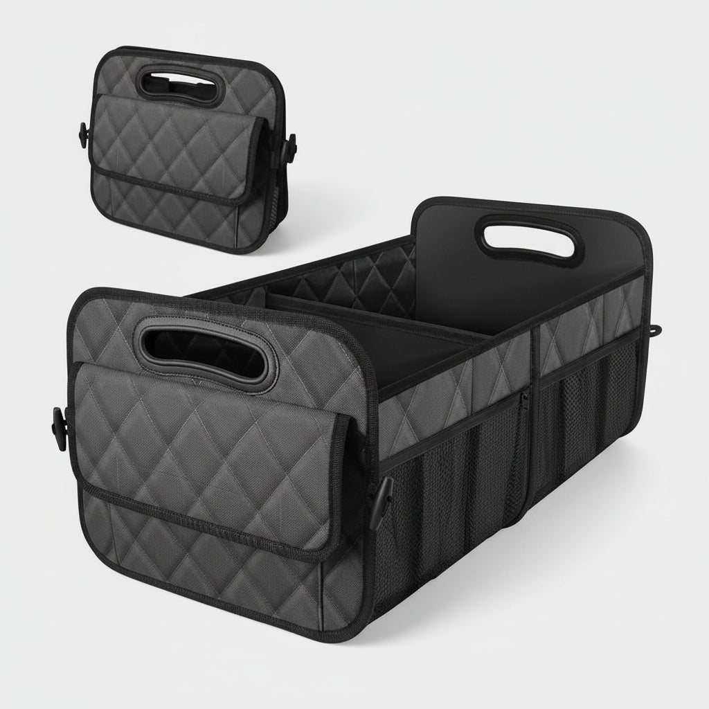 Spacious Waterproof Trunk Organizer – Foldable Car Storage Solution
