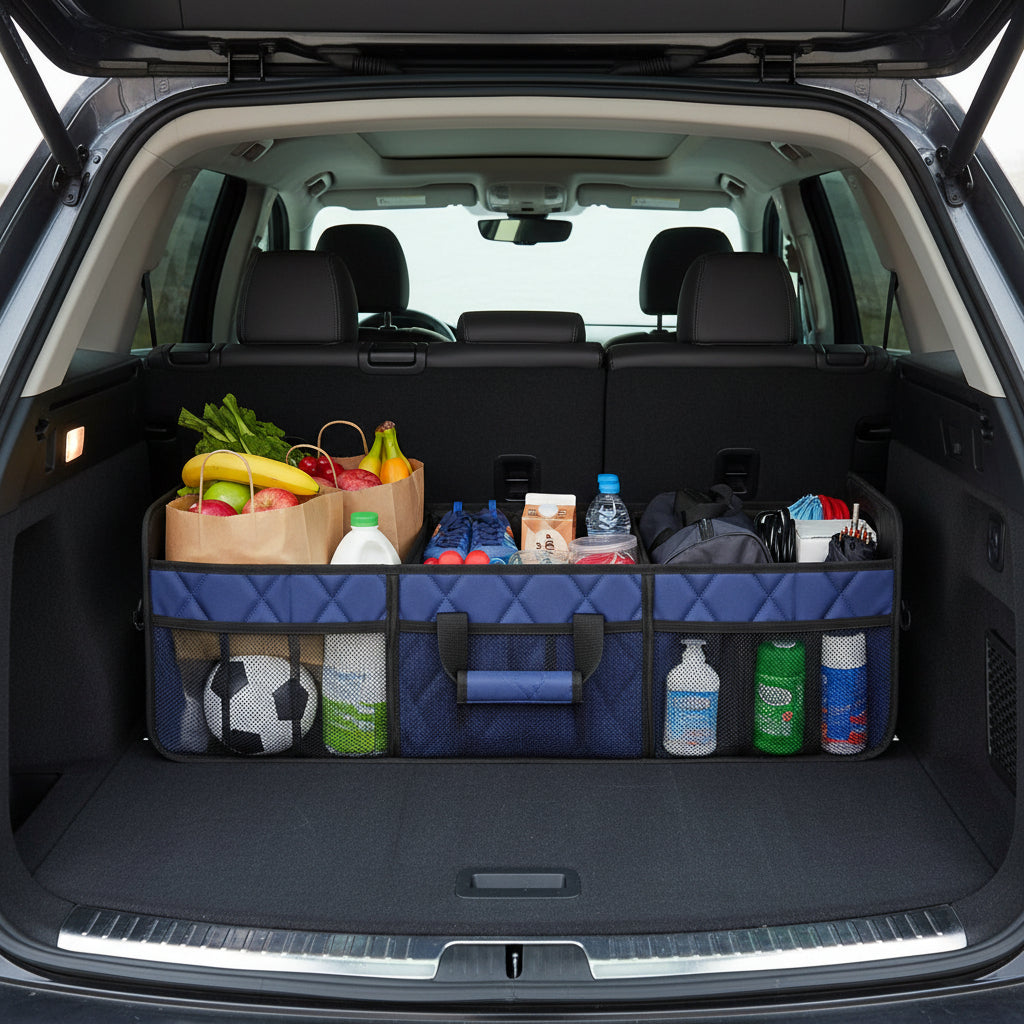 Spacious Waterproof Trunk Organizer – Foldable Car Storage Solution