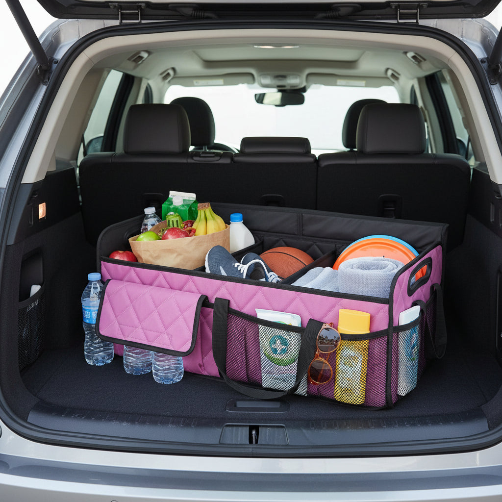 Spacious Waterproof Trunk Organizer – Foldable Car Storage Solution