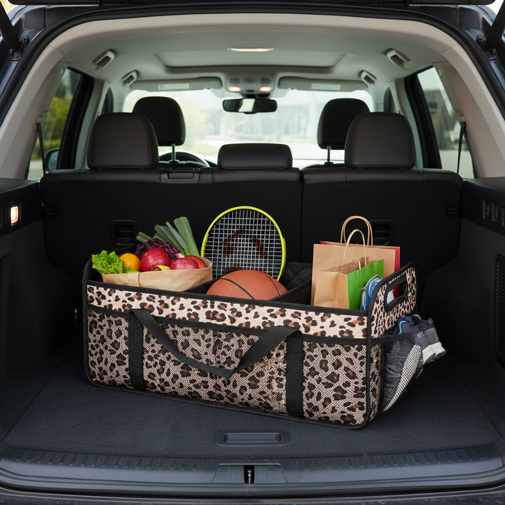 Spacious Waterproof Trunk Organizer – Foldable Car Storage Solution