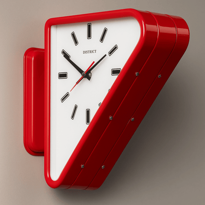 Elegant Dual-Sided Geometric Wall Clock for Modern Spaces