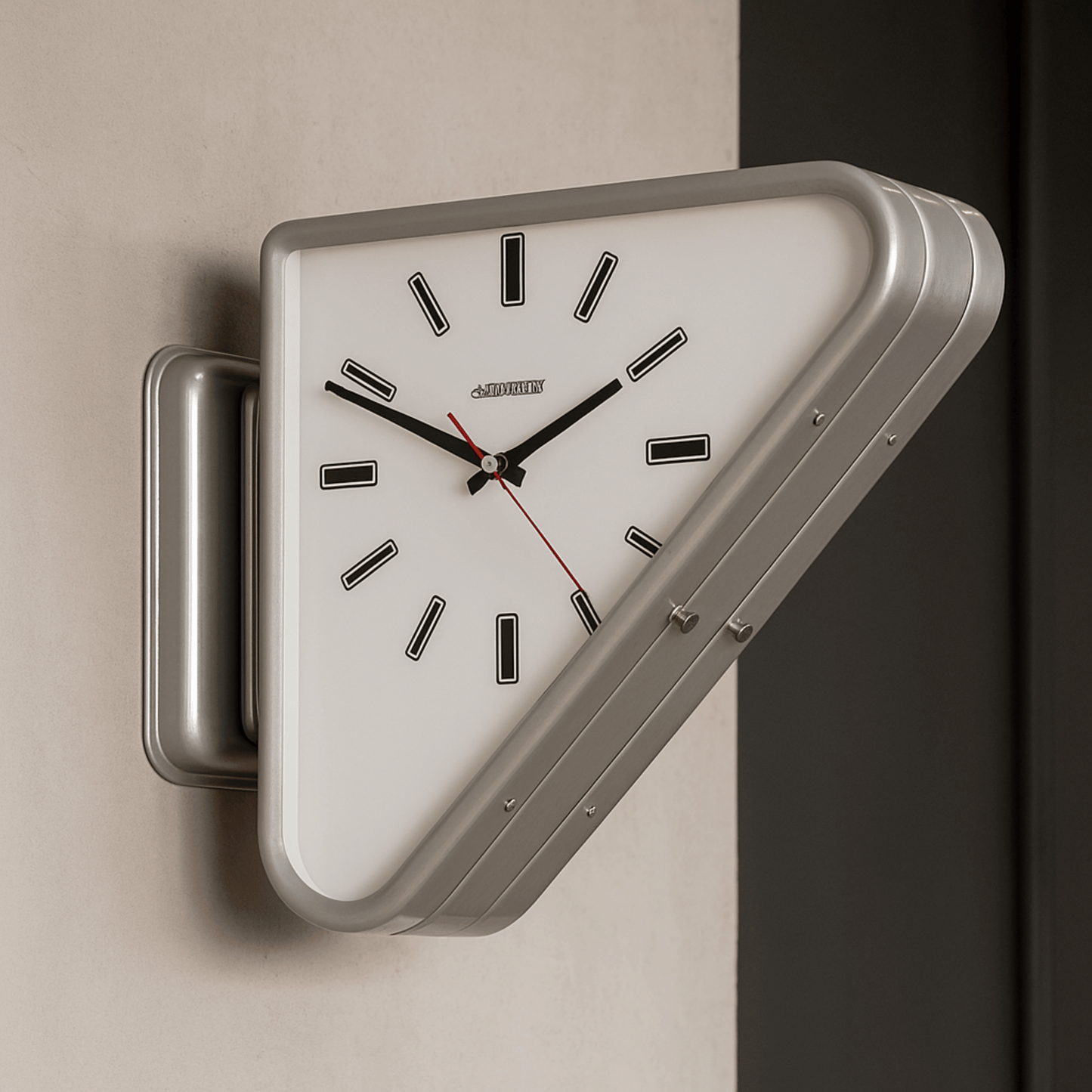 Elegant Dual-Sided Geometric Wall Clock for Modern Spaces