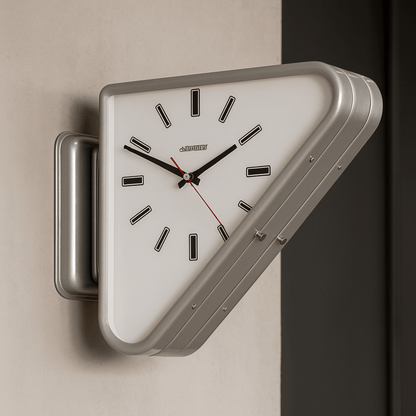 Elegant Dual-Sided Geometric Wall Clock for Modern Spaces