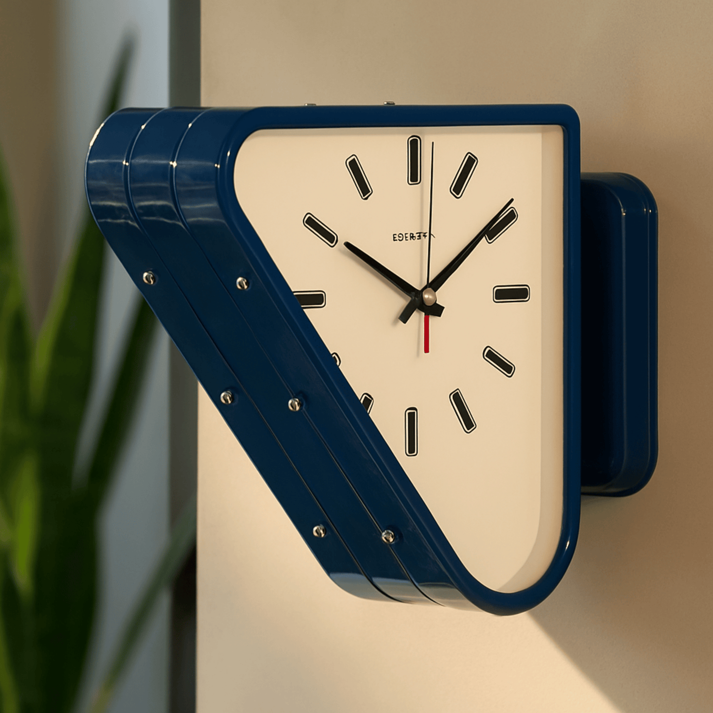 Elegant Dual-Sided Geometric Wall Clock for Modern Spaces
