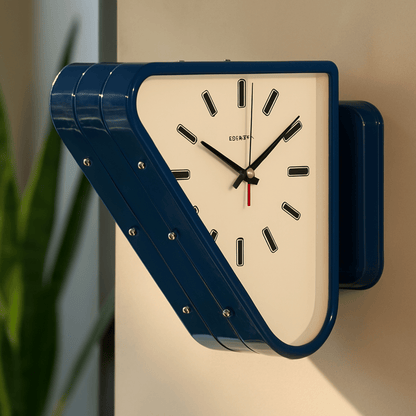 Elegant Dual-Sided Geometric Wall Clock for Modern Spaces
