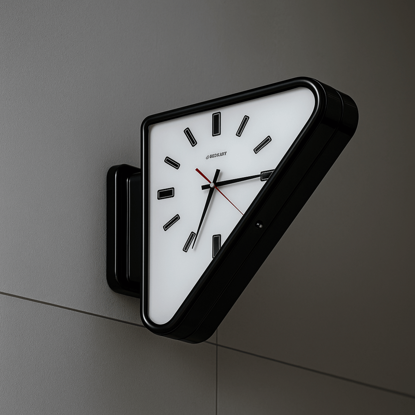 Elegant Dual-Sided Geometric Wall Clock for Modern Spaces