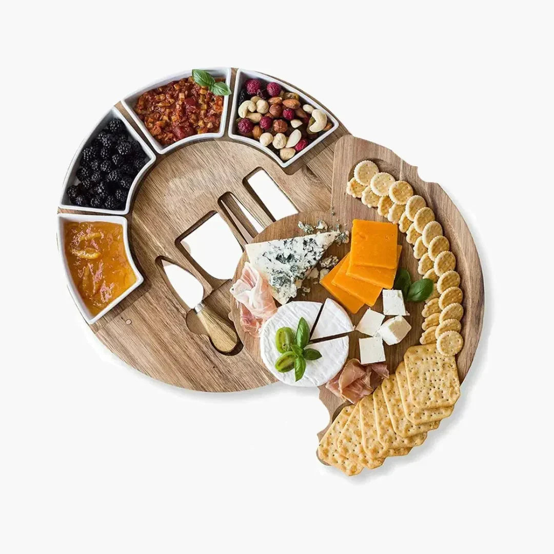 Elegant Entertaining Platter Set with Cheese Board & Tools