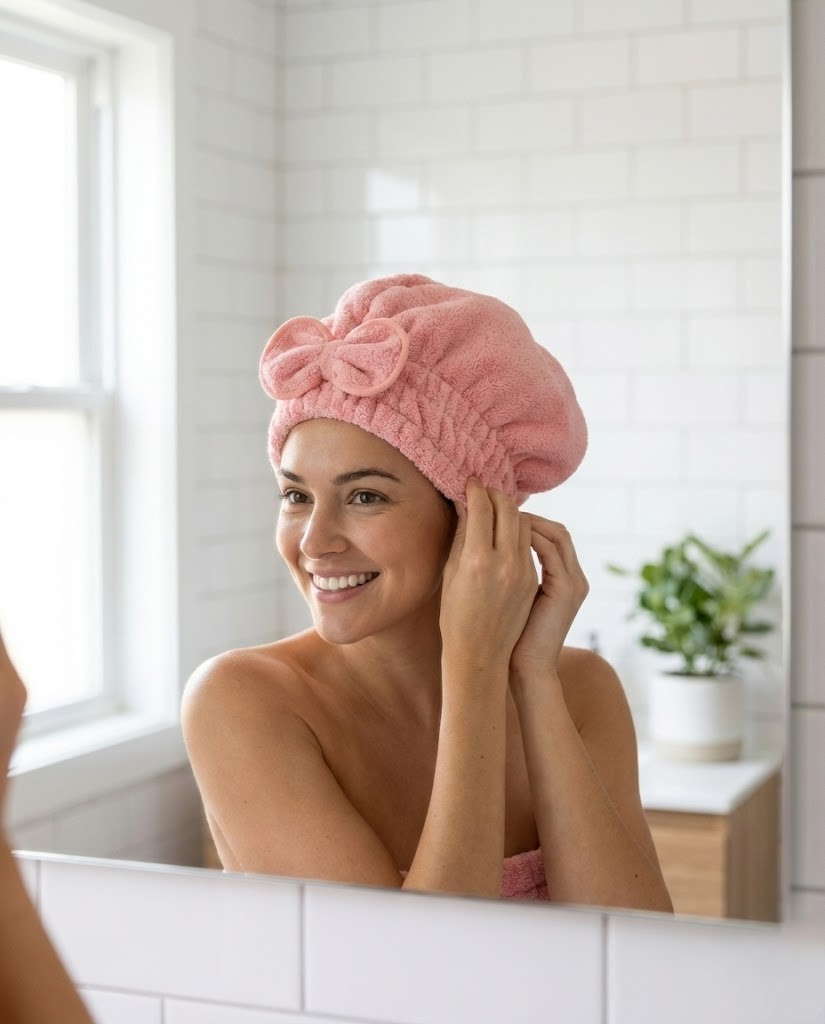 Microfiber Hair Turban for Quick Drying