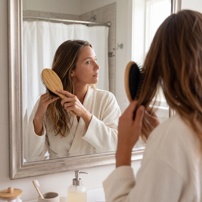 Natural Bristle Brush for Grooming and Styling
