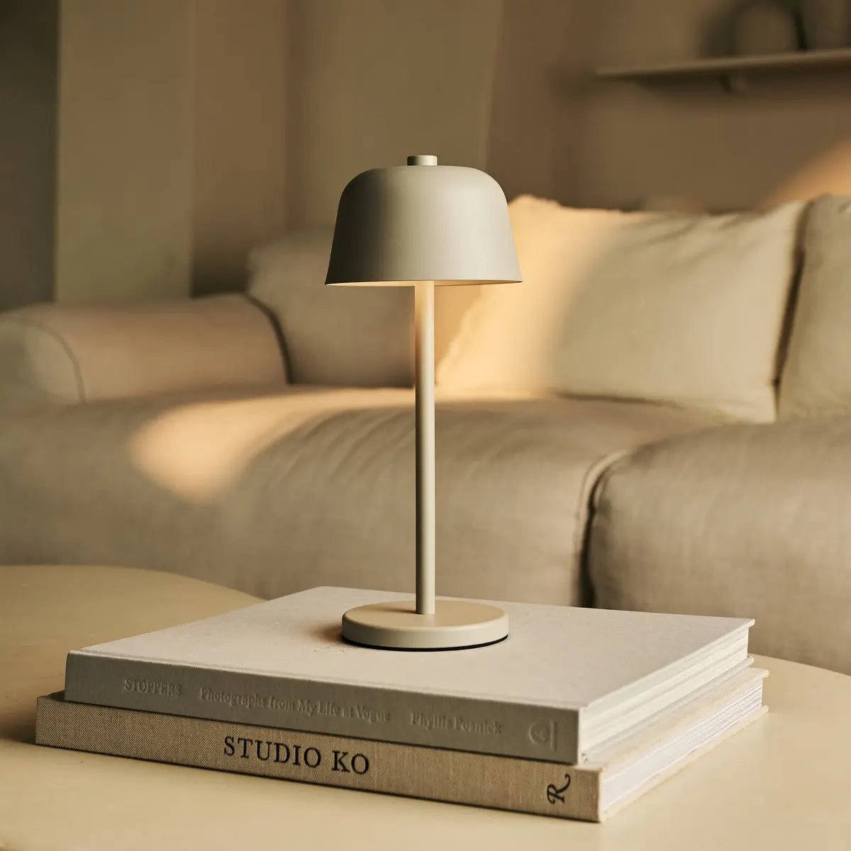 Sleek Rechargeable Metal Table Lamp with Touch Controls
