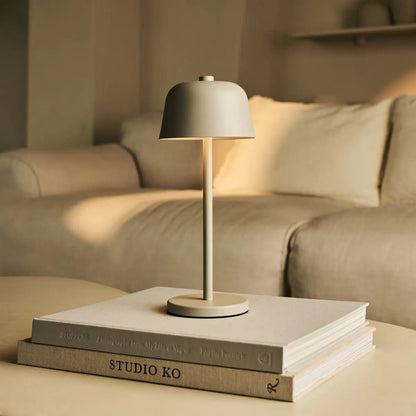 Sleek Rechargeable Metal Table Lamp with Touch Controls
