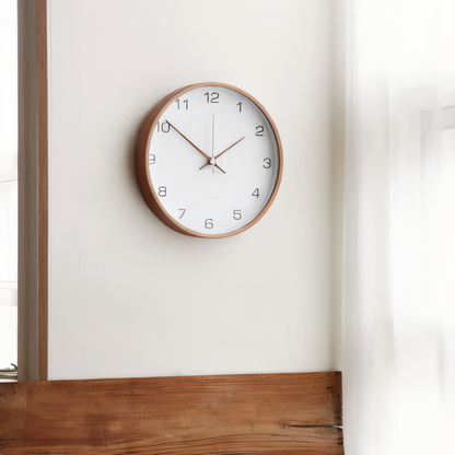 Elegant Silent Timepiece – Contemporary Wood Wall Clock