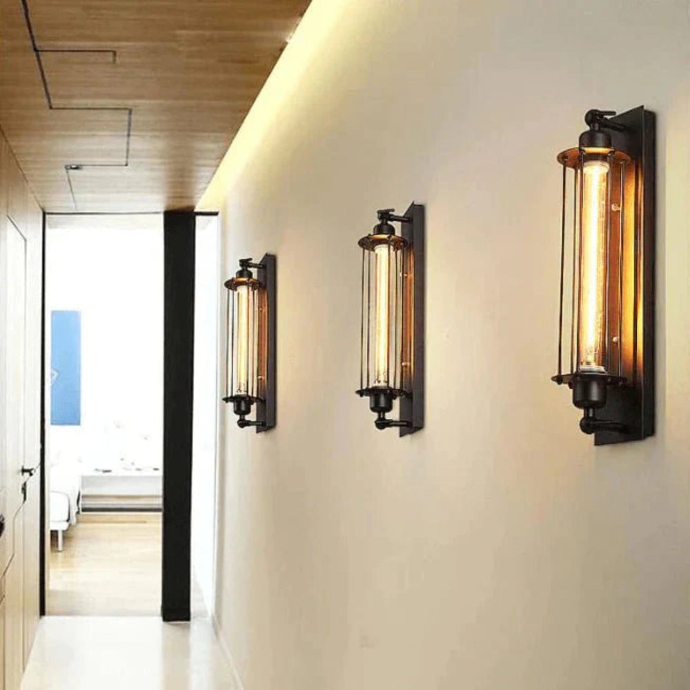 Charming LED Wall Light Fixture in Classic Metal Style
