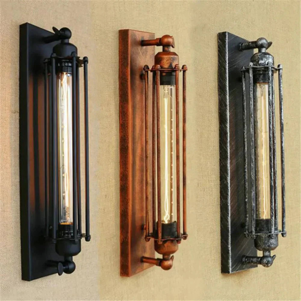 Charming LED Wall Light Fixture in Classic Metal Style