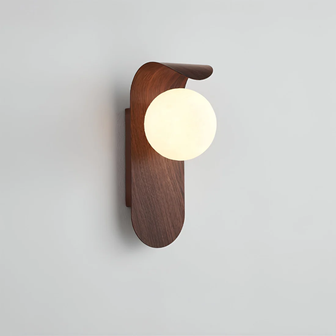 Scandinavian-Inspired Maple Orb Wall Light
