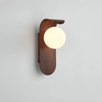 Scandinavian-Inspired Maple Orb Wall Light