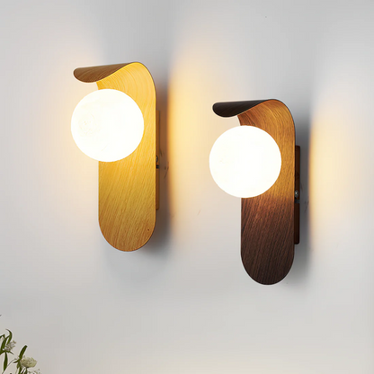 Scandinavian-Inspired Maple Orb Wall Light