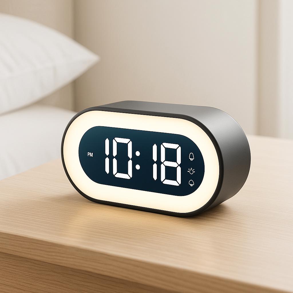 Versatile LED Alarm Clock with Soothing Night Light
