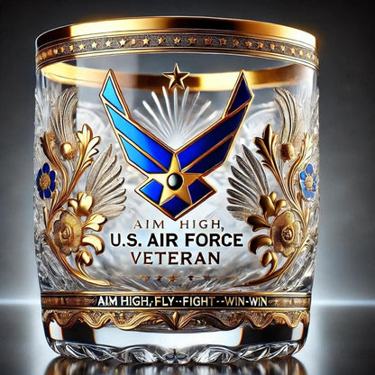 Honorary Glassware for Veterans - Premium Whiskey Glass