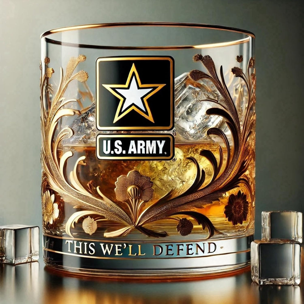 Honorary Glassware for Veterans - Premium Whiskey Glass