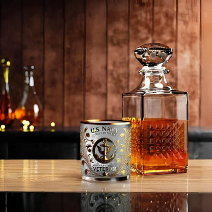 Honorary Glassware for Veterans - Premium Whiskey Glass
