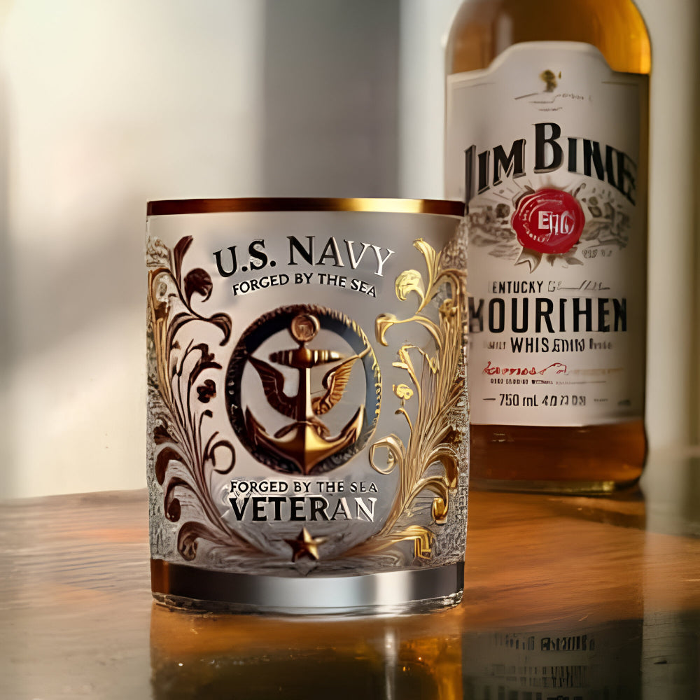 Honorary Glassware for Veterans - Premium Whiskey Glass