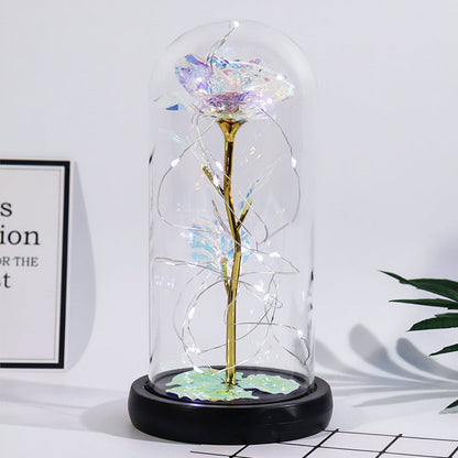 Elegant Glass Dome Rose Display - Perfect for Gifting