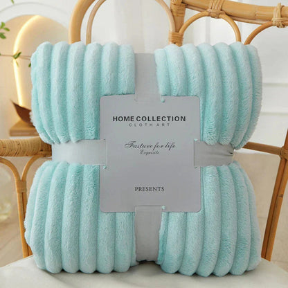 Chic Striped Fleece Throw Blanket for Ultimate Comfort