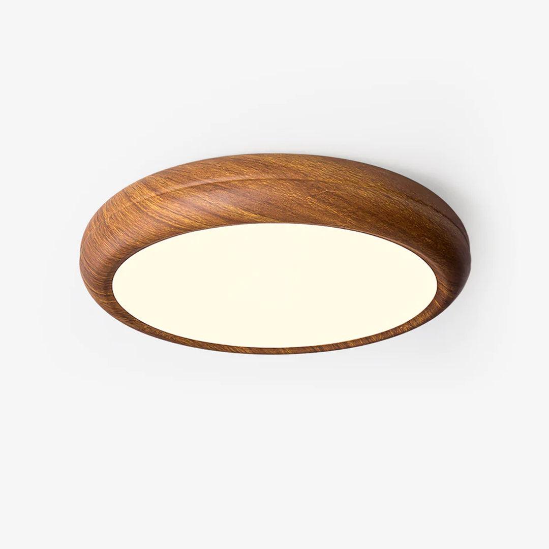 Elegant Wood-Look Flush Mount Ceiling Lamp for Cozy Spaces