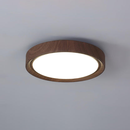 Elegant Wood-Look Flush Mount Ceiling Lamp for Cozy Spaces