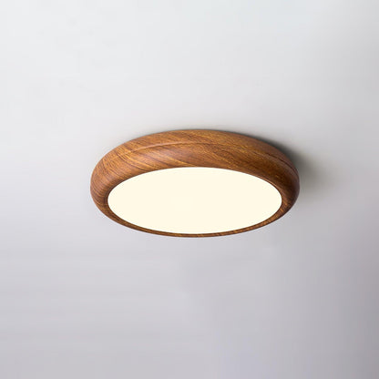 Elegant Wood-Look Flush Mount Ceiling Lamp for Cozy Spaces