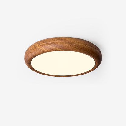 Elegant Wood-Look Flush Mount Ceiling Lamp for Cozy Spaces