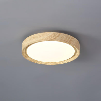 Elegant Wood-Look Flush Mount Ceiling Lamp for Cozy Spaces