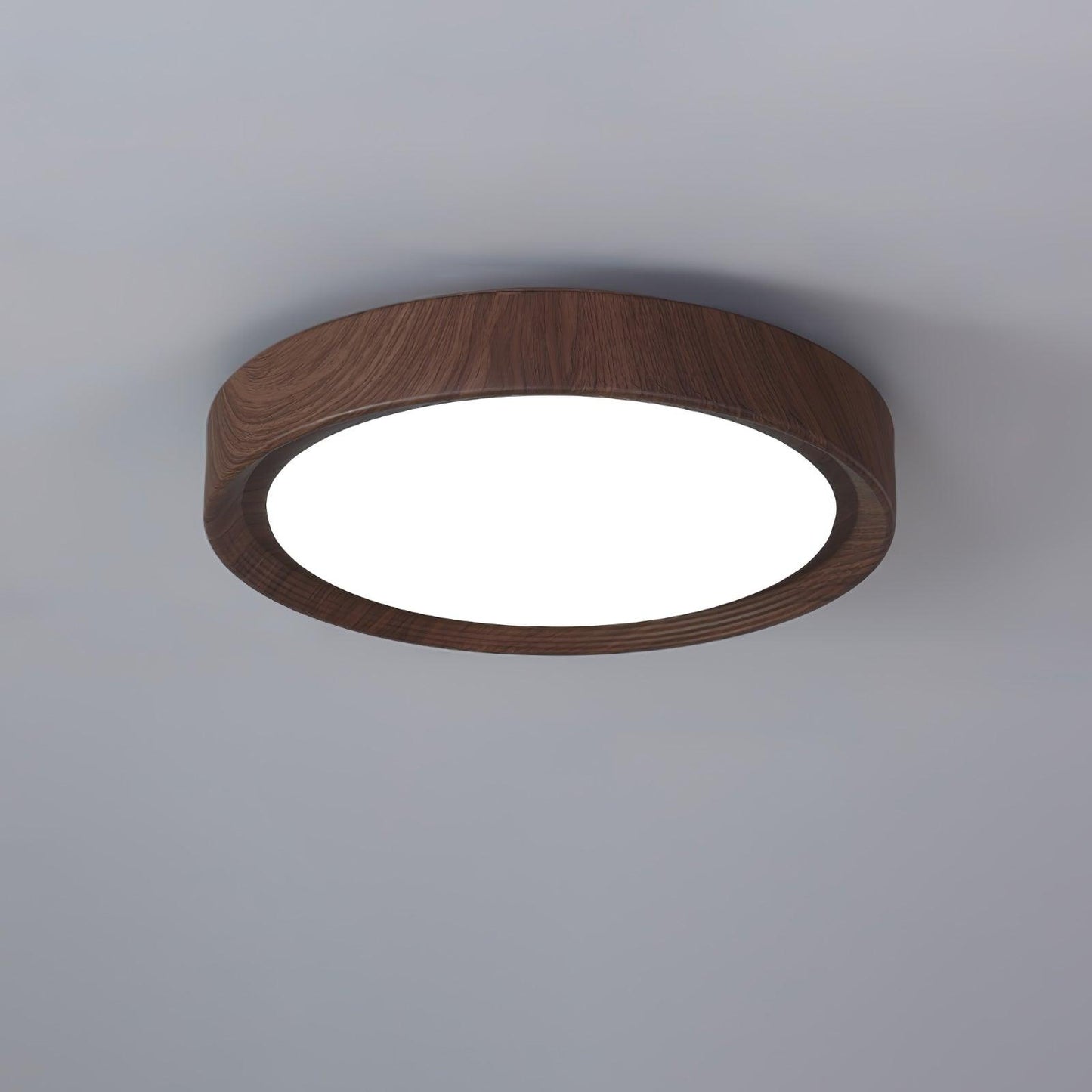 Elegant Wood-Look Flush Mount Ceiling Lamp for Cozy Spaces