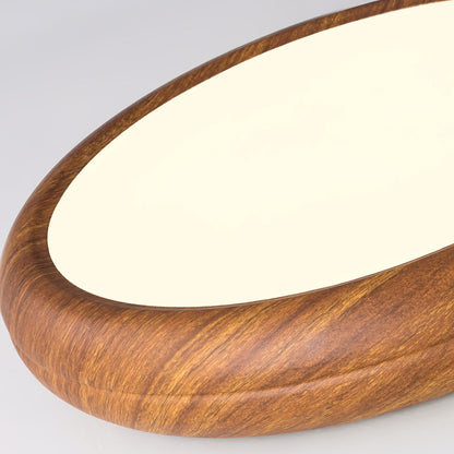Elegant Wood-Look Flush Mount Ceiling Lamp for Cozy Spaces