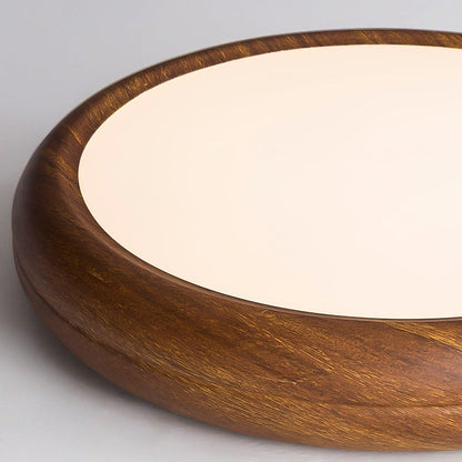 Elegant Wood-Look Flush Mount Ceiling Lamp for Cozy Spaces