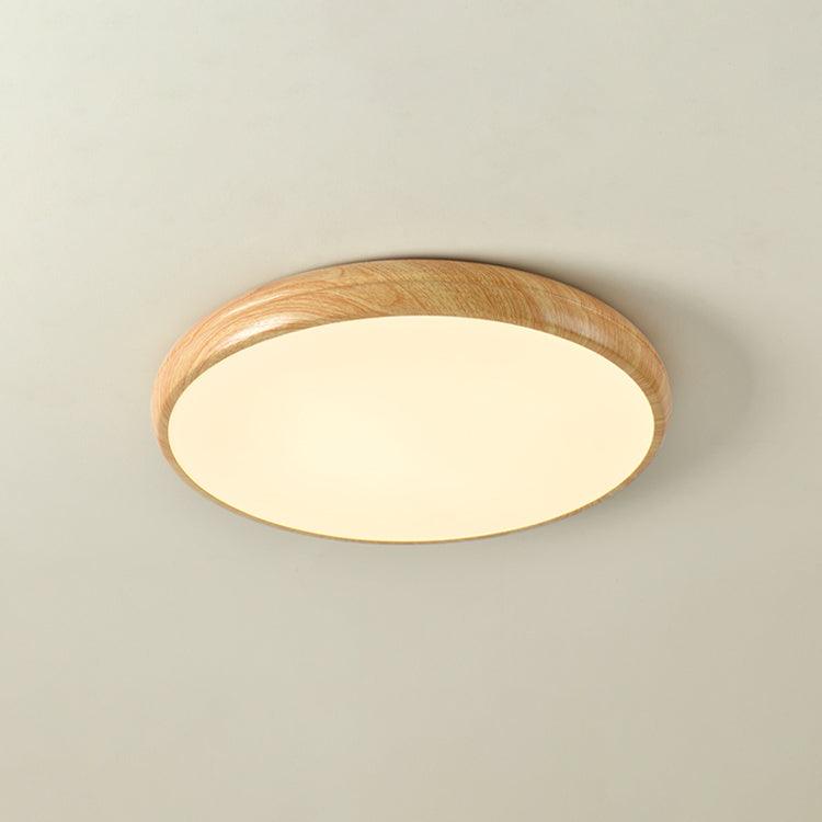 Elegant Wood-Look Flush Mount Ceiling Lamp for Cozy Spaces