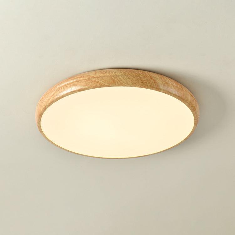 Elegant Wood-Look Flush Mount Ceiling Lamp for Cozy Spaces