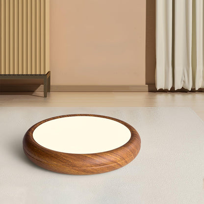 Elegant Wood-Look Flush Mount Ceiling Lamp for Cozy Spaces