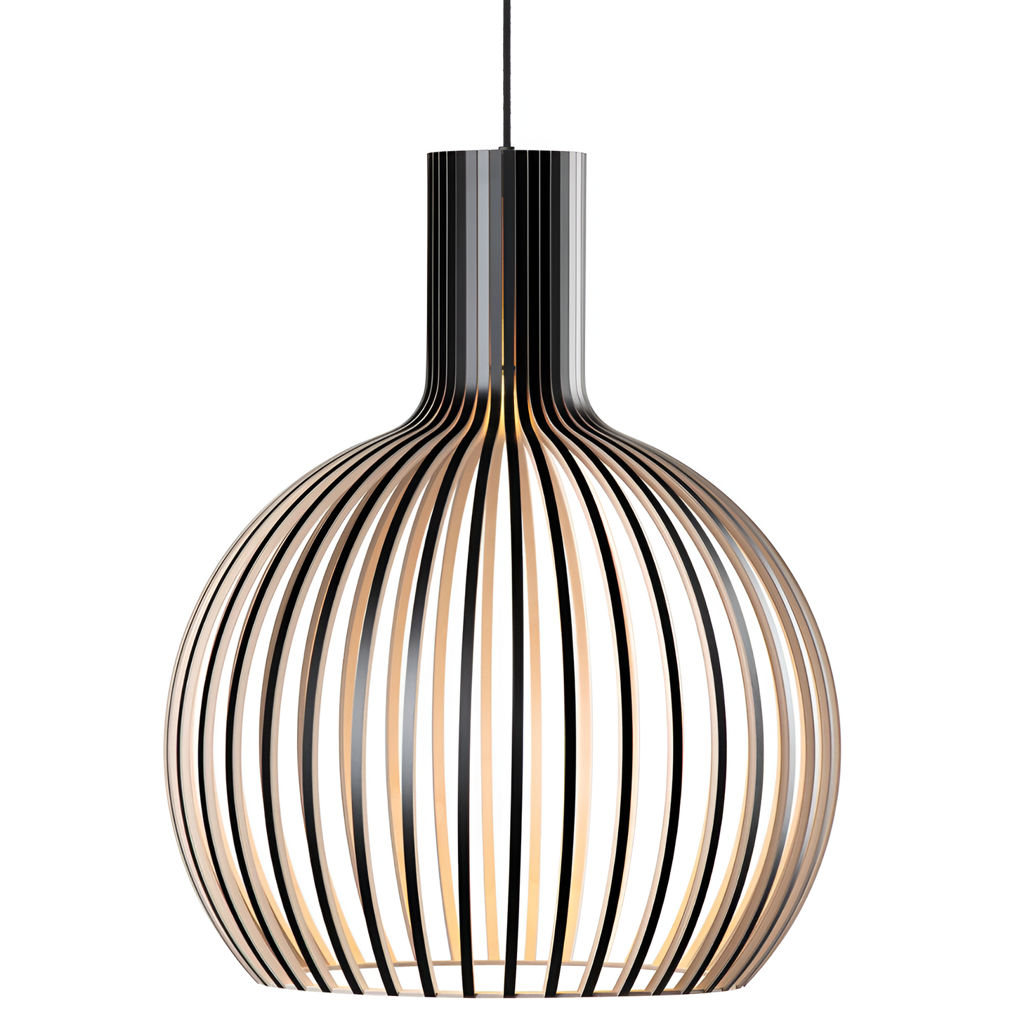 Stylish Wooden Cage Pendant Light Fixture