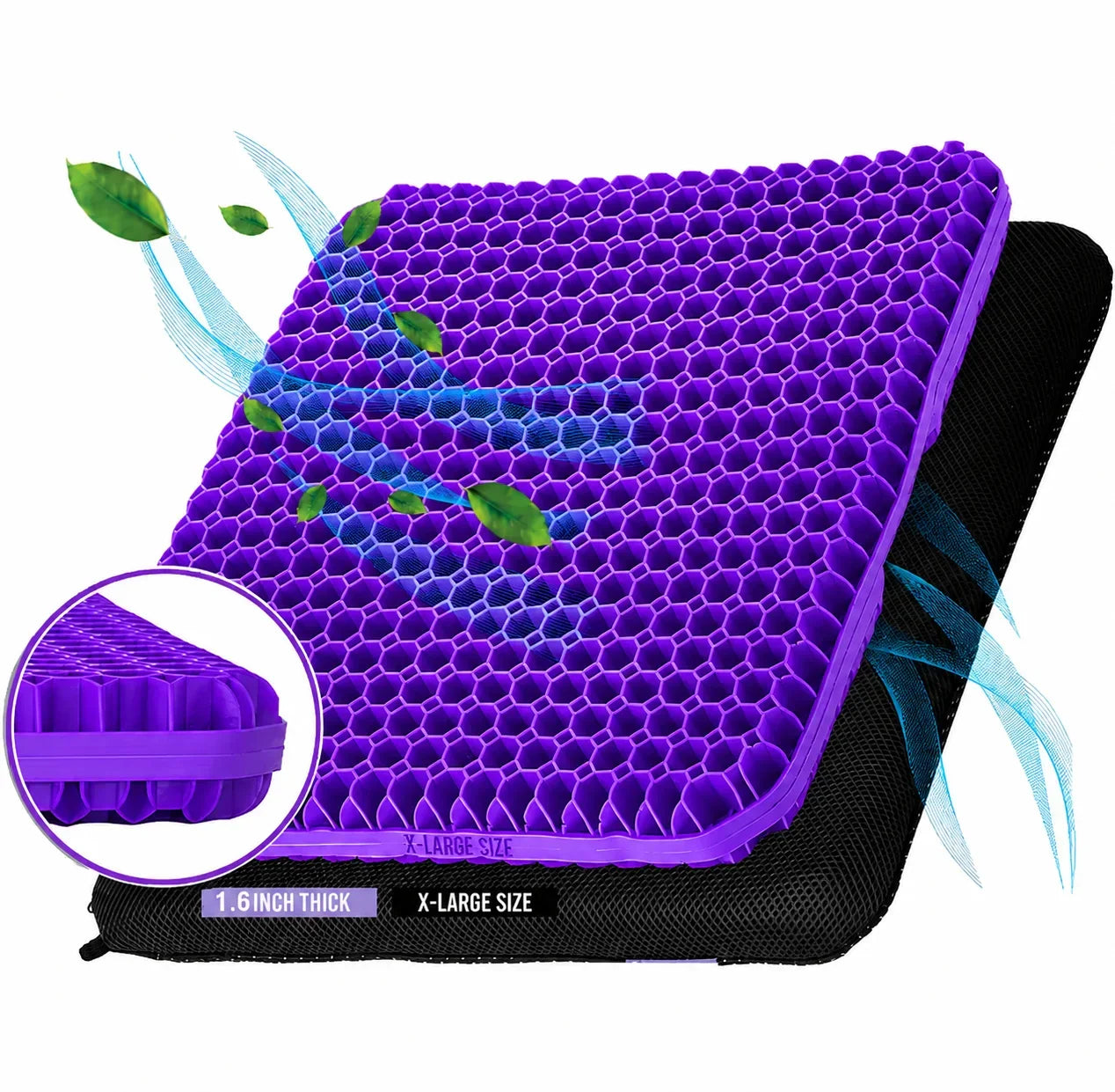 Extra Large Gel Seat Cushion for Cooling Comfort