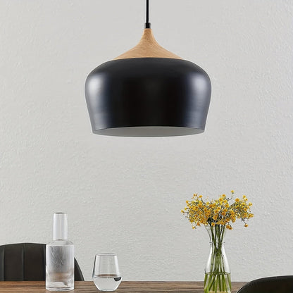 Elegant Pendant Light with Wood and Metal Finish
