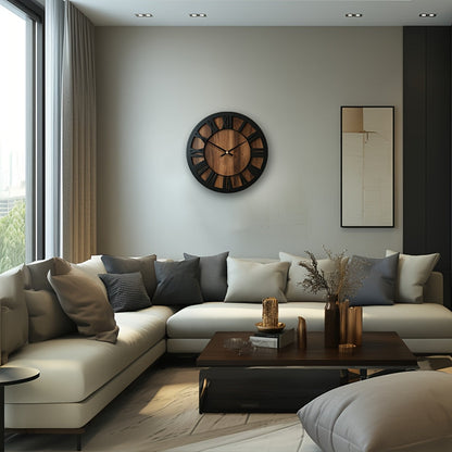 Rustic Elegance Wall Clock with Roman Numerals